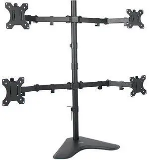 FOR-Quad LCD Computer Monitor Mount Free Standing Heavy Duty Desk Stand Fully Adjustable Holds 4 Screens up to 30 inches STANDV004F