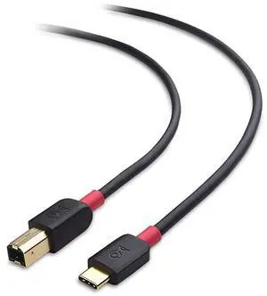 USB C Printer (USB C to USB B Cable, USB-C to Printer Cable) in Black 13.1Feet