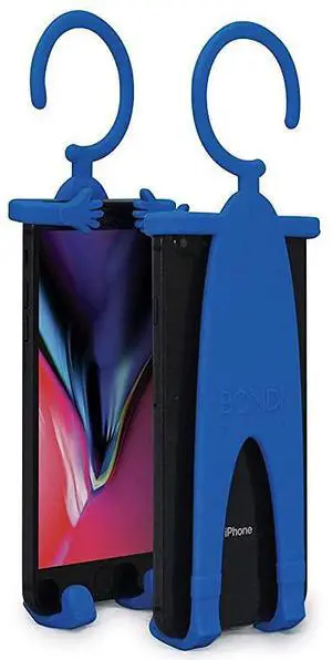 Plus Flex Phone Holder and Stand Adjustable Flexible Silicone Case Hanging Mount for Car Bike and Desk up to 675 Large Cell Phones iPhone Xs XR 11 SE Samsung Galaxy S10 S20 Blue