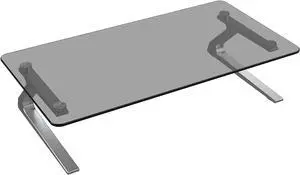 Monitor Stand Tempered Glass Computer Monitor Stand Riser Multimedia Desktop Stand for Computer Laptop Flat Screen TV Ergonomic Office Desk Shelf 18.11 x 9.45 inch Euro Gray