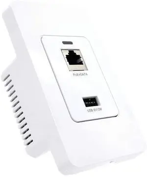 GAT-USB-IW | Gigabit PoE Splitter in-Wall Receptacle with Fast 5 Volt USB Charging and POE Output