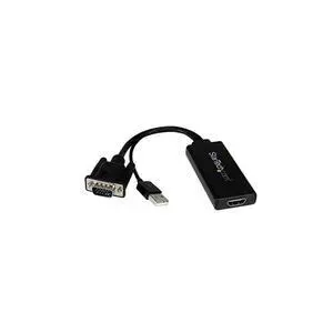 FOR-com VGA to HDMI Adapter with USB Audio VGA to HDMI Converter for Your Laptop PC to HDTV AV to HDMI Connector VGA2HDU