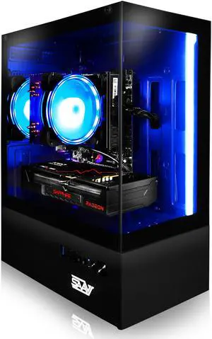 SAAV X11 2025 Gaming PC Tower Computer, AMD Ryzen 7 5800X 4.7GHz, Radeon RX 9060 XT OC 16GB GDDR6, 16GB DDR4, 512GB NVMe SSD, WIFI 6, Bluetooth, Windows 11, RGB Prebuilt Desktop Bundle Black SAAV X11 2025 Gaming PC Tower Computer, AMD Ryzen 7 5800X 4.7GHz, Radeon RX 9060 XT OC 16GB GDDR6, 16GB DDR4, 512GB NVMe SSD, WIFI 6, Bluetooth, Windows 11, RGB Prebuilt Desktop Bundle Black