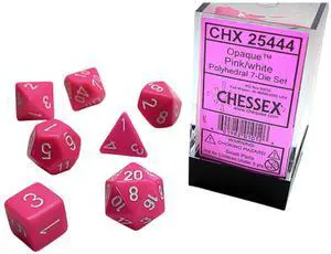 7-Die Set Opaque: Pink/White 7-Die Set Opaque: Pink/White