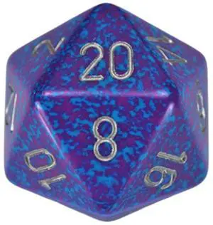34mm 1d20 Speckled: Silver Tetra 34mm 1d20 Speckled: Silver Tetra