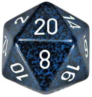 34mm 1d20 Speckled: Stealth 34mm 1d20 Speckled: Stealth
