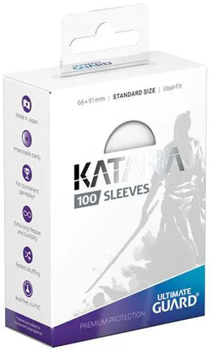 Card Sleeves: Katana Sleeves Standard Size- Transparent (100ct) Card Sleeves: Katana Sleeves Standard Size- Transparent (100ct)