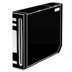 LidStyles Vinyl Protection Skin Kit Decal Sticker Compatible with Wii Console BLACK