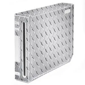 LidStyles Vinyl Protection Skin Kit Decal Sticker Compatible with Wii Console DIAMOND PLATE