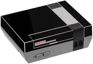 LidStyles Vinyl Protection Skin Kit Decal Sticker Compatible with NES Console BLACK