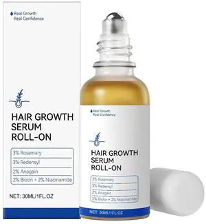 Hydrating Hair Roller Serum: Deep Nourishment & Shine for Smooth, Luscious Locks with Scalp Massaging Benefits.
