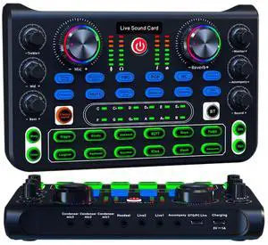 Hoegoa Sound Mixer BoardPortable DJ Controller with Bluetooth 5.1,16 One-Touch FX,4-Mode Voice Changer,USB-C Audio Interface for Live Streaming,Podcasting,TikTok,YouTube, Gaming,Phon/PC/Mac (Black) Hoegoa Sound Mixer BoardPortable DJ Controller with Bluetooth 5.1,16 One-Touch FX,4-Mode Voice Changer,USB-C Audio Interface for Live Streaming,Podcasting,TikTok,YouTube, Gaming,Phon/PC/Mac (Black)
