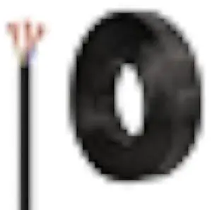 18 Gauge Electric 16.4ft Copper Extension Cable 18AWG 3 Conductor Wire with Ground 3 Core Blackwire RVV 0.75mm² Cord (300/500V)