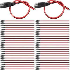 Frienda 14 AWG Connectors Cable Compatible with SAE 30cm 2 Pin Single Plug Disconnect Power Automotive Extension Cable for Motorcycles Cars Charger(8 Pieces)