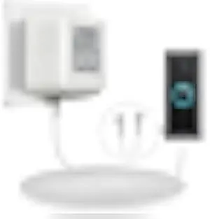 Extra Long 19.7ft Cord 18V500mA Doorbell Transformer Compatible with Ring, Nest, Eufy, Wyze, Arlo Wireless Video Doorbells (White)