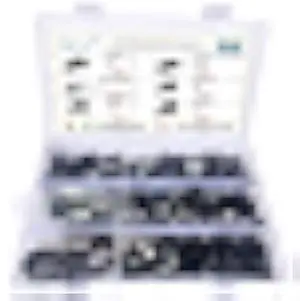 Bigtrans 300 Pcs Nylon Plastic R-Type Wire Clips with Screws 1/4 5/16 3/8 1/2 3/4 Clamps Fasteners Assortment for Cable Conduit -5 Size -Black