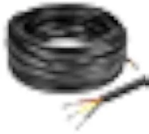 20 Gauge 3 Conductor Electrical Wire, 16.4FT Black Stranded Low Voltage 20/3 Cable PVC Case, 20 AWG Tinned Copper 3 Wire Cable, Flexible Extension Power Cord for LED Lamp Lighting Automotive