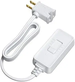 DEWENWILS Plug in Dimmer Switch for Lamp, Table Lamp Dimmer for Dimmable LED/CFL Lights and Incandescent Bulbs, Full Range Slide Control, 5 ft Extension Cord, White