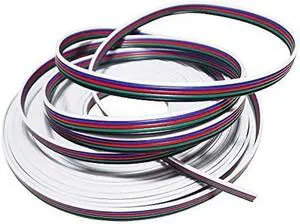 22AWG 5pin 33FT 10M RGBW Electrical Extension Cable Wire Extension Connection 5 Conductor Wire Line for RGBW Flexible LED Strip Lights 3528 5050