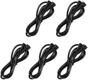 5PCS 3.28ft 1m Extension Cable Wire Cord with Male and Female 2Pin Connectors at Both Ends for Single Color LED Deck Lights