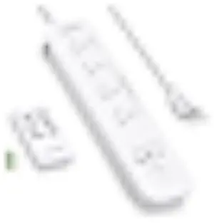 Remote Control Power Strip with 3 USB Surge Protector Power Strip with 3 RF Controlled Outlets, 5ft Extension Cord, 15A/1875W Remote Control Outlet for Household and Workstation Appliances