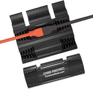 Twist and Seal Cord Protect (2 Pack) - Outdoor Extension Cord Plug Head Safety Cover Connector and Weatherproof Electrical Protector for Holiday, String, and Christmas Lights  Black