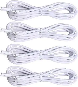 T5 T8 LED Lamp Connectors Akamino 4 Pack Double End 3 Pin Wire Ceiling Lights Daylight LED Integrated Tube Cable Linkable Cords for Cable Holder Socket Fittings with Cables(9.8FT/3M