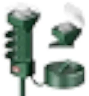 K KASONIC - 24 Hour Outdoor Stake Timer, 6 Outlets 6 ft Extension Cord Mechanical Power Timer for Outdoor Lights, Christmas Decorations, ETL Certified, Weatherproof Safety Cover-Green