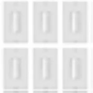 TOPGREENER 6 Pack Bristled Brush Wall Plate Multimedia Pass-Through Insert for Low Voltage Cables, HDMI Cables, Coaxial Cables, Speaker Wires, Home Theater Systems, Size 1-Gang 4.50 x 2.75, White