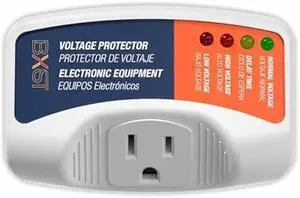 BXST Surge Protector for Refrigerator 15A 1800W 140J Single Outlet Surge Protector Plug in for Home Appliance Multi Function Plug with Protection Wall Mount Power Suppressor for TV/PC/PS5