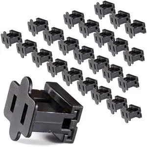 Female Vampire Plug - 25PCS SPT-2 Black Electric Plugs for Christmas Light Strings & Lamps and DIY Projects
