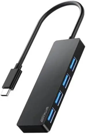 USB C Hub, 4 Ports USB 3.0 Hub Splitter with 5Gbps Data Transfer, USB C Splitter for Type C MacBook, Mac Pro, iMac, Surface, XPS, Flash Drive, Mobile HDD