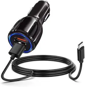 Fast Car Charger Android USB Type C Charging Cable Cord fit for TCL Flip Pro, Alcatel Go Flip 4, Cricket Icon 2/3 Icon 4, Ovation 2,Sonim XP8, Jitterbug Smart 3 Smart 4,Moto,Samsung,IPhone 15,LG Phone