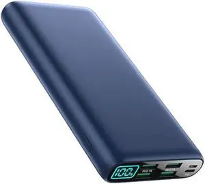 Portable Charger 38800mAh,LCD Display Power Bank,5 USB Outputs Battery Pack Backup,USB-C in&out Dual Input Phone Charging Compatible with iPhone 16/15/14/13 Pro,Android Samsung Galaxy Pixel Nexus-Blue