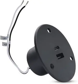 Facon 12V Wall Mount Socket - RV USB C Charging Port & QC3.0 USB Charger Socket - Dual 18W (A+C) Direct Wire for RV Camper Trailer Boat Electrical