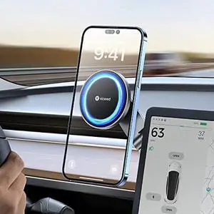 VICSEED Tesla Phone MountStrongest Magnet PowerFoldable Hidden Tesla Phone Holder Fit for All Phone, Tesla Model 3 Model Y for MagSafe Car Mount, Tesla Model 3 Accessories, Tesla Model Y Accessories