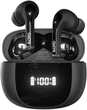 Wireless Earbuds, Bluetooth Headphones 5.3 with LED Power Display Charging Case,True Wireless Earphones Deep Bass Stereo Sound TWS Microphone, IP67Waterproof for Sleep Sport Workout GamBlack