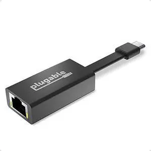 Plugable USB C to Ethernet Adapter, Driverless Fast and Reliable Gigabit Speed, Thunderbolt 3 to Ethernet Adapter Compatible with MacBook Pro, Windows, macOS, iPhone 15, and ChromeOS