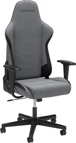 RESPAWN 110 Fabric Gaming Chair Ergonomic Racing Style High Back PC Computer Desk Office Chair - 360 Swivel, Integrated Headrest, 135 Degree Recline Adjustable Tilt Tension Angle Lock - 2023 Grey