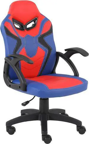 Modern-Depo Gaming Chair for Teenagers Juniors, High Back Ergonomic Swivel Racing Computer Chair, Height Adjustable Students Computer Chair, Blue