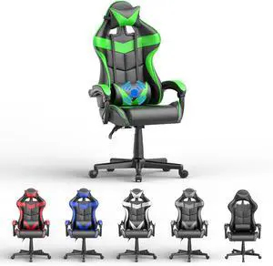 Soontrans Green Gaming Chair with Massage,Racing Gamer Chair for Teens, Ergonomic Game Chair with Adjustable Headrest and Lumbar Support (Jungle Green) Soontrans Green Gaming Chair with Massage,Racing Gamer Chair for Teens, Ergonomic Game Chair with Adjustable Headrest and Lumbar Support (Jungle Green)