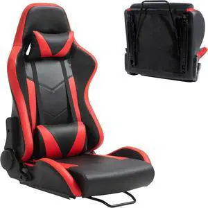 Marada Racing Seat with Double Lock Slip for Racing Wheel Simulator Stand Cockpit, Adjustable Cloth Red with Installed Parts