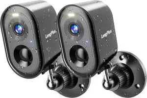 LongPlus Security Cameras Wireless Outdoor, 2K Vicohome, Wireless Outdoor Camera for Home Security, WiFi Cameras w/AI Motion Detection, 2-Way Talk, Cloud/SD Storage, 2Pack