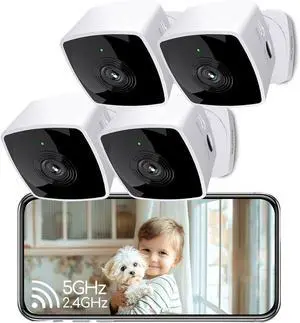 blurams Cameras for Home Security 5GHz, 2K Indoor Camera, Pet Camera with Phone App, AI Motion Detection, 2-Way Audio, Compatible with Alexa&Google Home, 4-Pack blurams Cameras for Home Security 5GHz, 2K Indoor Camera, Pet Camera with Phone App, AI Motion Detection, 2-Way Audio, Compatible with Alexa&Google Home, 4-Pack