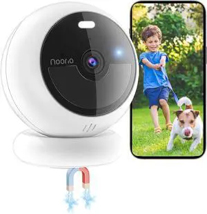 Noorio Security Cameras Wireless Outdoor Magnetic, 1080P Battery Powered Indoor Cameras for Home Security, Smart Motion Detection Outdoor Pet Dog Camera, Free Local Storage MagCam, 2.4G WiFi, B200S