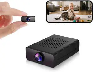 Hidden Camera, Nanny Cam for Home | Free Cloud Indoor Security Camera, Works with/Without WiFi for Baby/Pet/Nanny Monitoring (deep Black)