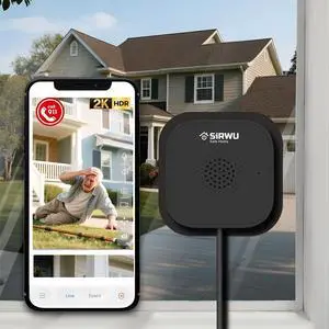 Magnetic Window Camera, Indoor Security Camera with 911 Emergency Call, 3MP 2K AI Alerts Indoor Cameras for Home Security, OpenAI GPT Enabled, 24/7 Recording, Person/Vehicle Detection