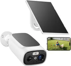 Solar Security Cameras Wireless Outdoor2K Wireless Camera for Home Security, PIR/AI Motion Detection, IP66 Waterproof,Night Vision, 2-Way Audio, Cloud/SD Storage,2.4GHz/5G Dual-Band WiFi