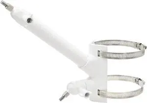 Holicfun 2-in-1 Security Camera and Solar Panel Pole Mount for Ring, Eufy, Arlo, Wyze Solar Panels and Cams - White