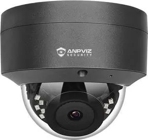 Anpviz 5MP PoE Camera, Outdoor Vandal Dome Security PoE IP Camera with Audio, 98ft Night Vision, H.265, 24/7 Recording Waterproof IP66 Indoor, Wide Angle 2.8mm (Grey), NDAA Compliant (U Series)